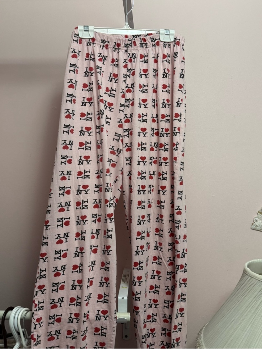 Pink "I ♥ NY" Y2K Graphic Pajama Pants Original New York Merchandise